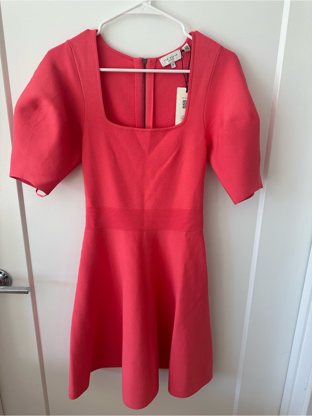 Ted Baker Size 1 Pink Fit-and-Flare Dress